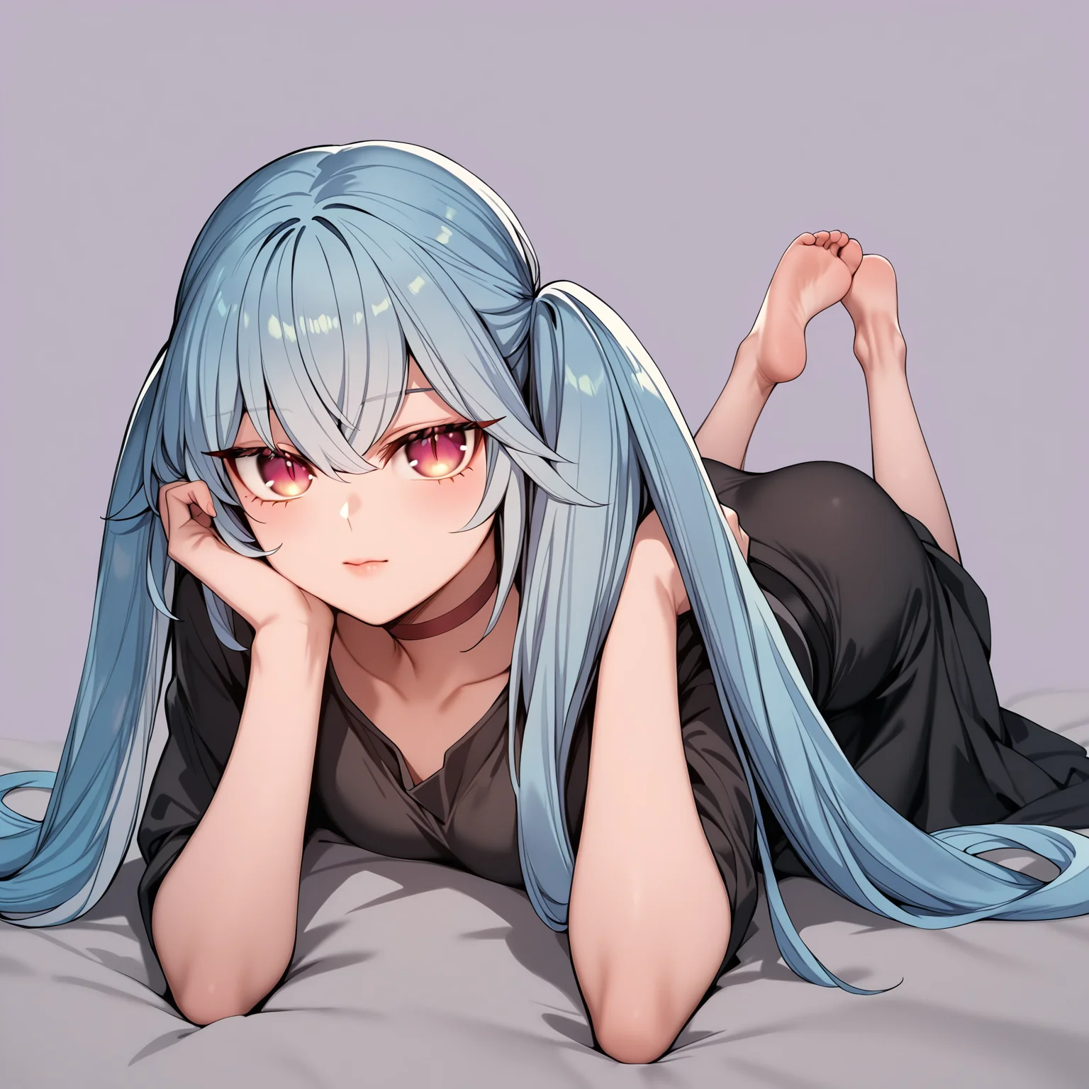 masterpiece,best quality,newest,absurdres,highres,<lora:noobai_ep11_stabilizer_v0.138_fp16:1>,<lora:Lily_2:1>,lily,long hair,blue hair,maid,full body,