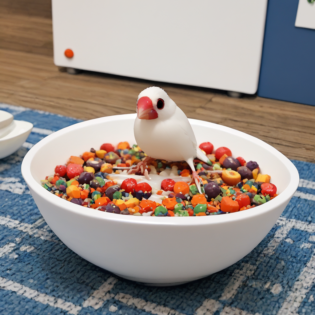 <lora:bunchos:1> buncho, animal, no humans, anthro,   <lora:swimming_in_cereal:0.8> hud_cere4l_sw1m, food, milk, bowl, oversized spoon