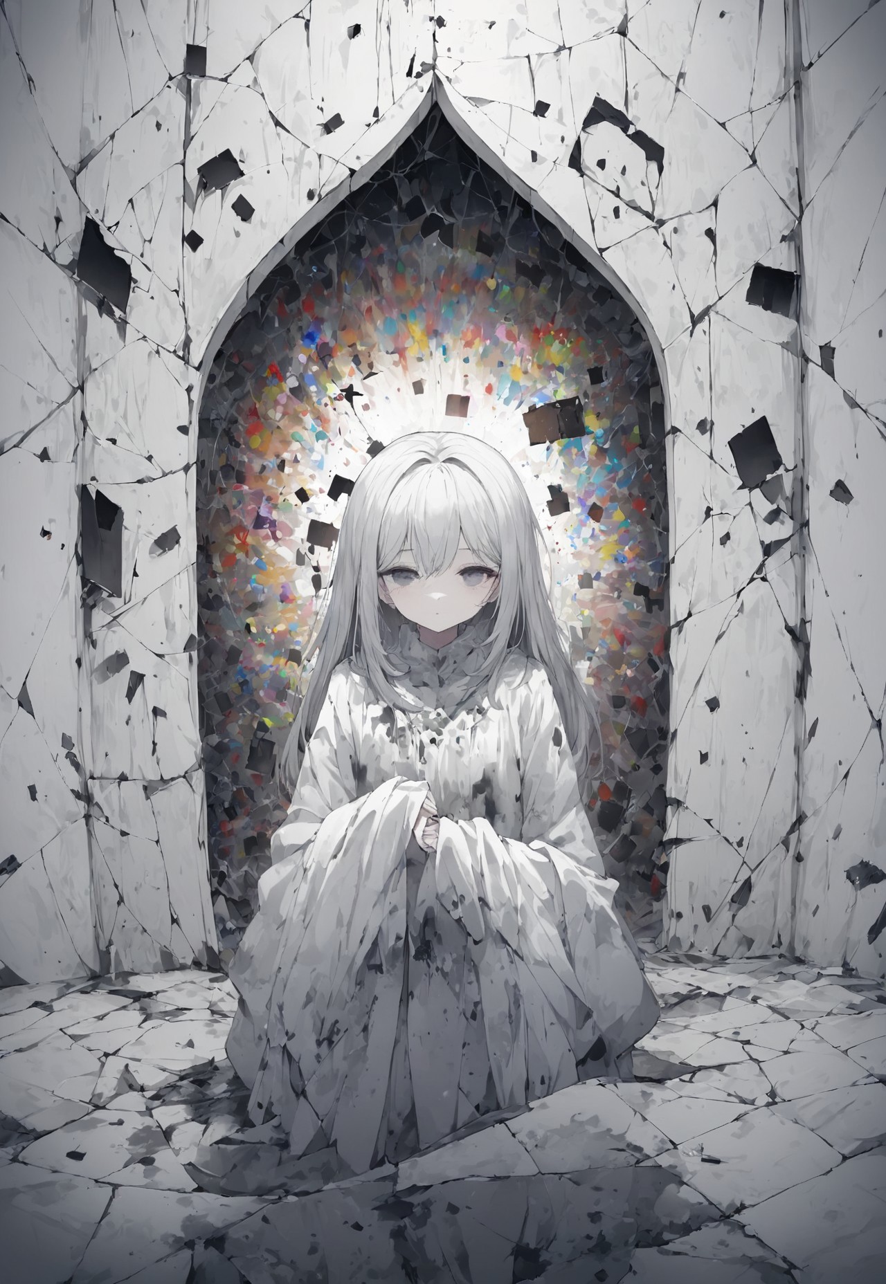 *Flow in the Name of Love*

*Channel_42* *中* *snoo* 

*Artificially_Atypically_Autistically*

*Shattered* *Splattered* *Random* *Paint* *Multicolor* *Colorful*

They whisper words into my ears
one speaks of truth and one speaks of my fears
my disabilities don't get in my way
I look to the future and live day to day

And who's to blame i could assume
The loneliness of my white room
I saw the circles inside the squares
And yet it can be so to be aware

This is your only chance at immortality
I'll give you strength but I cannot give you the keys

Three doors to go through
I only want the one that leads to you
They say there's three doors to go through
I only want the one that leads to you

Because only one leads to you

*Shutting Down*
*Going Dark*
*Offline*