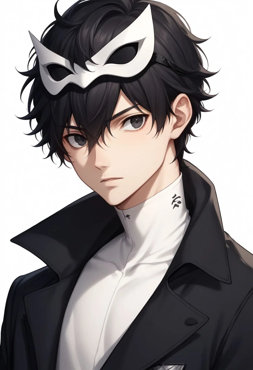 score_9, score_8_up, source_anime, highly detailed, 1boy, solo, male_focus, slender, skinny,
ren, 1boy, male focus, black hair, solo, mask, simple background, black eyes, white background, looking at viewer, black coat, upper body, coat, hair between eyes,
outside,