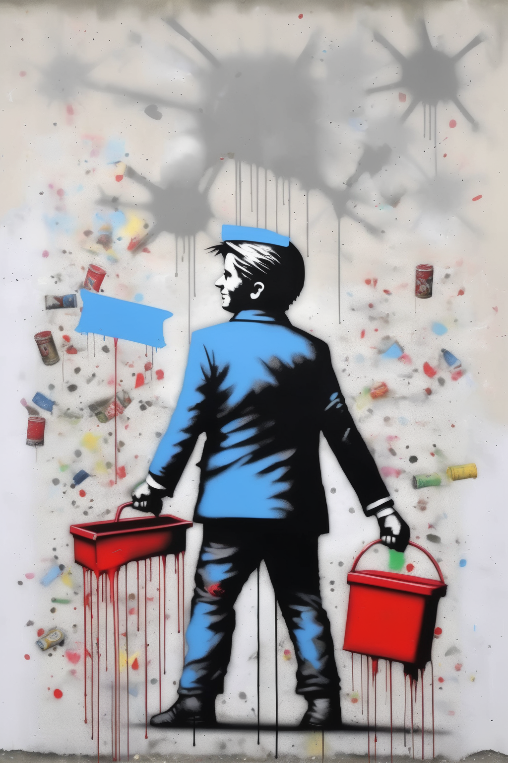 <lora:Martin Whatson Style:1>Martin Whatson Style - a bansky paint style hyperrealistic symbolising capitalism