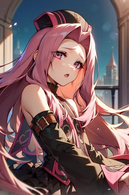 score_9, score_8_up, score_7_up, very aesthetic, source_anime, detailed, high quality, beautiful, masterpiece, detailed eyes,
<lora:lightXL:0.8>
city view, blurry background,
<lora:action-sdxl-V0.5:1>zdyna_pose
dynamic angle, upper body, close up,
dynamic pose, sad, open mouth, full body,
<lora:arietta_autismConfetti_v01:0.99>flat chest,
1girl, arietta \(tales\), black headwear, pink hair, pink eyes, garter straps, thighhighs, thigh boots, very long hair, zettai ryouiki, detached sleeves, parted hair, frills, black dress,, zPDXL