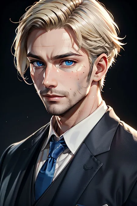 Master piece, highest quality, highest possible OverallDetail, semirealistic, blue eyes,
Create an elder of a cultivator sect.
The character looks like he is in his late twenties or early thirties. He is handsome.
He has blond styled hair.
His eyes are blue. Detailed face.