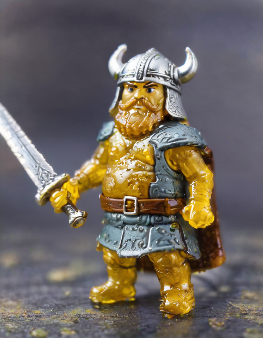 <lora:d4bz:1.4>viking warrior holding sword made out of d4bz