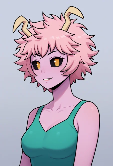 score_9, score_7_up, BREAK <lora:kannelart-guy-PONYv1:1>, no pupils, 1girl, solo, ashido mina, portrait,