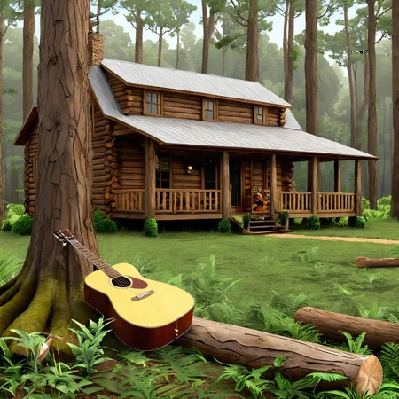 Down in Louisiana close to New Orleans
Way back up in the woods among the evergreens
There stood a log cabin made of earth and wood
Where lived a country boy named Johnny B. Goode
He never ever learned to read or write so well
But he could play a guitar just like a-ringin' a bell <lora:add-detail-xl:1> <lora:Rainwater_Style_SDXL:1>