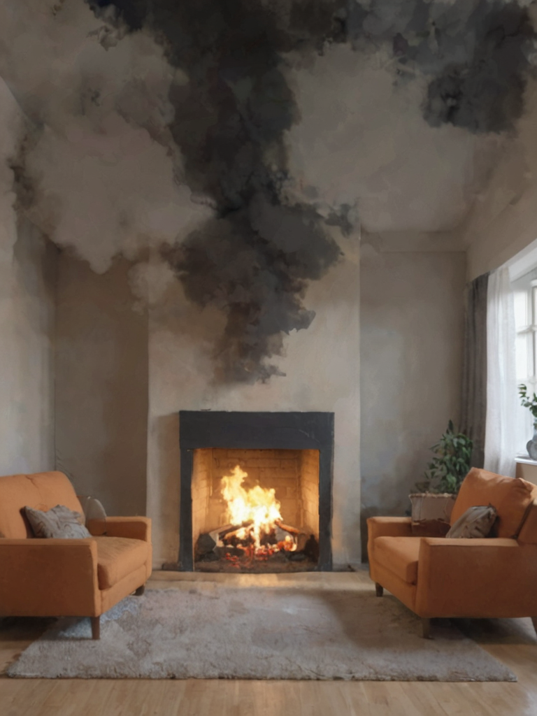 ptm-no2, a cozy living room with a fireplace, deep shadows,   <lora:- SDXL - ptm-no2_style_V1.0:.9>