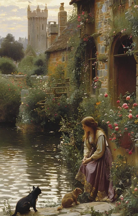 masterpiece,best quality,<lora:tbh201-sdxl:0.9>,illustration,style of Edmund Leighton
animals