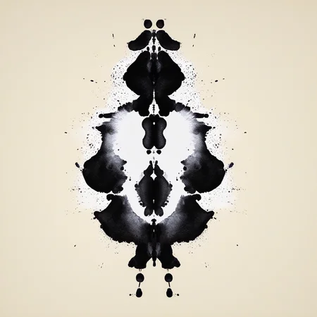 rorschach-test, a symmetrical image of an ink splash resembling woman boobs