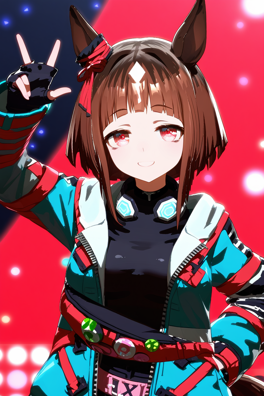 score 9, score 8 up, score 7 up, rating explicit,
detailed background, upperbody, detailed eyes,
Transcend, tranAA, medium breasts, half closed eyes, jacket, black bodysuit, smile,
looking at viewer,  <lora:transcend_pony_v1:1>