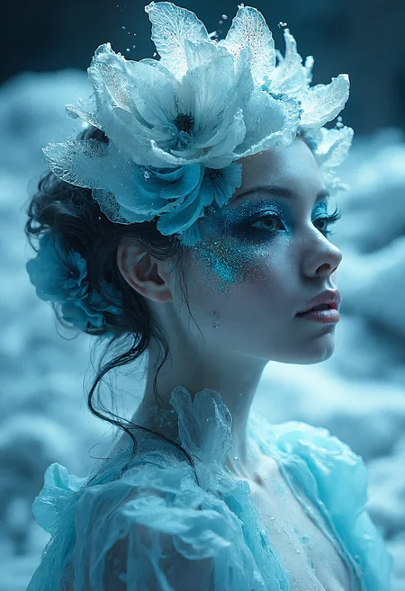 By Eric Lacombe By Patrice Murciano Frostpunk Fashion Photography, white glacial blue, minimalism, smoked eye shadow, illuminated white bulging biomorphic dot pattern, glacial landscape, glacial flowers, bokeh snowflakes, volumetric particle dust, powdered paint pigment, vivid color, misty aether houte - couture rococo glacial clothing, holga medium format camera, etherial lighting, backlighting, in the style of. . .
, professional ominous concept art, by artgerm and greg rutkowski, an intricate, elegant, highly detailed digital painting, concept art, smooth, sharp focus, illustration, in the style of simon stalenhag, wayne barlowe, and igor kieryluk.