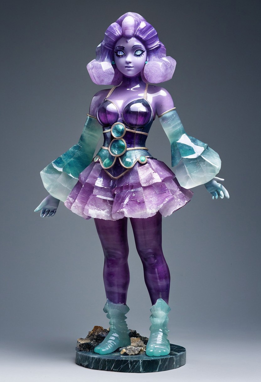 best quality, masterpiece, high resolution, intricate detailed, fluorite mineral, flu0rite, iridiscent 
beautiful photo of  statue of  a fluorite mineral, flu0rite, iridiscent, 
Rosa_(Pokemon), fluorite face, fluorite eyes, fluorite skin, fluorite face, fluorite clenched hands, fluorite sneakers, fluorite pinwheel, fluorite jacket, fluorite earrings, fluorite shoes, highres, fluorite thighhighs, fluorite medium breasts,solo, fluorite fur-trimmed jacket, fluorite dress,standing, fluorite kimono,sidelocks,holding  fluorite pinwheel, fluorite hair between eyes, fluorite mirrorclew, fluorite long sleeves, fluorite bike shorts, fluorite wide sleeves, fluorite japanese clothes fluorite thick eyebrows, fluorite 1girl, every thing is made of fluorite mineral, fluorite face, fluorite eyes, fluorite skins, fluorite legs, fluorite hairs, fluorite thigh,