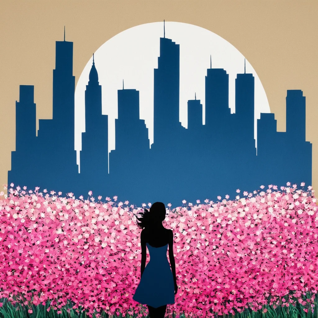 PStyl3, cityscape, negative space, abstract, woman, flowers <lora:Maximalist_Drawing_BW:0.85>