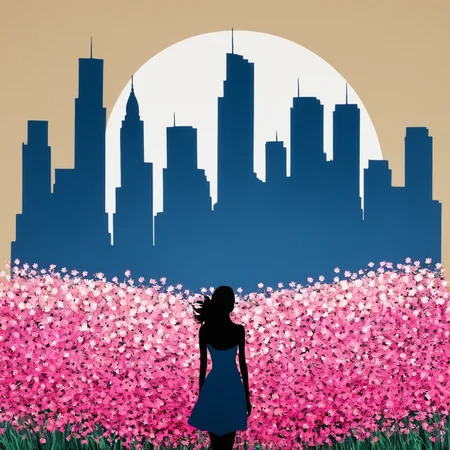 PStyl3, cityscape, negative space, abstract, woman, flowers <lora:Maximalist_Drawing_BW:0.85>