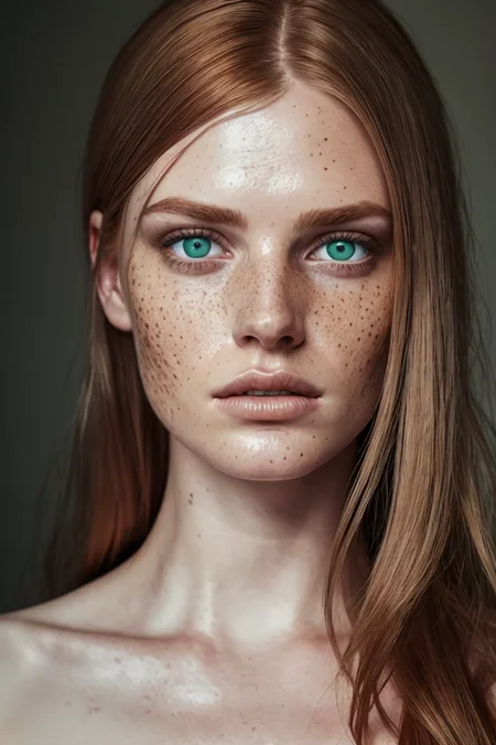 fullbody, far away,Hyper-realistic image of a (demonic female:1.5) face,freckles,ginger hair,(rough skin:1.2), revealing the minutest details,intense green eyes,dark makeup,such as (individual pores, delicate peach fuzz, and barely visible blemishes), capturing the intricate skin texture, (natural, flushed hues), and the authentic, vivid details of the subject's (mouth,lips,eyes), providing a stunningly intimate view of human beauty and imperfections, realistic, hyper realistic, highly detailed, depth of field, Detailed and Intricate, Photo, HD, Cinematic, Dynamic Lighting, (bokeh), ((captivating)), lens flare, (god rays:1.1), (cinema effect), red eye veins

, ((detailed face and eyes)),  <lora:epiNoiseoffset_v2:0.76>