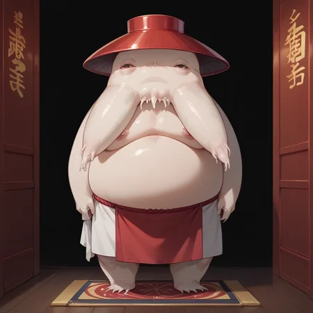 score_9, score_8_up, score_7_up, score_6_up, score_5_up, sourse_anime,   zPDXL,  rating_ safe BREAK,
solo, in japanese temple, 
 monster, oshira-sama, radish spirit   <lora:radish_spilit:1>, <lora:add-detail-xl:1> <lora:detail_eyes:0.5>