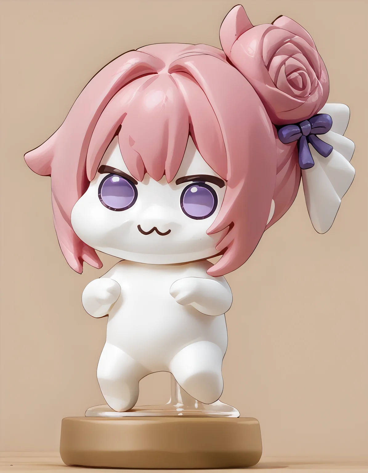 score_9, score_8_up, score_7_up, amiibo, figure, solo, full body, doro, creature, chibi, :3, no humans, solid circle eyes, no pupils, white skin, four legs, pink hair, purple eyes, hair bun, hair bow <lora:Amiibo_pdxl_Incrs_v1:1> <lora:Doro_X_PDXL_V1:1>