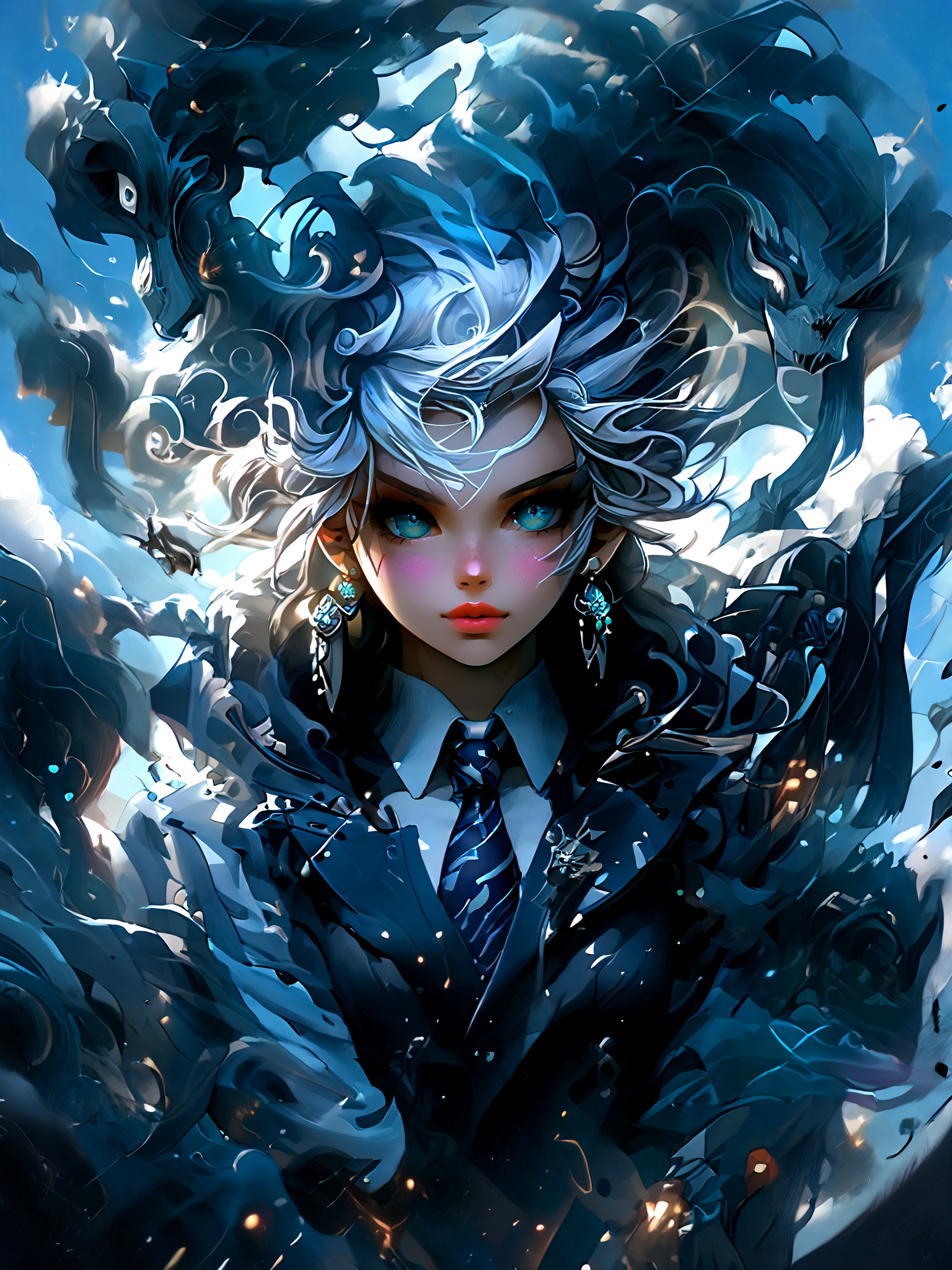 (zPDXL2), source_anime, rating_safe, good_hands, Aero, the Wind Elemental, ethereal body, floating hair, stormy eyes, semi transparent, wind magic, silver hair, clouds, air, air control, invisible, flying, detailed background, outdoors, monster, fighting, battle, league of legends style, dark aura, DonM41r3l3XL, Air Elemental, <lora:score9DoraForPony_v20:1>, <lora:SDXLFaeTastic2400:0.4>, <lora:pony_good_hands:1>, <lora:LeagueOfLegendsV4:0.2>, <lora:MJ52:1>, <lora:add-detail-xl:0.4>, <lora:Dark_Aura_for_Pony:1>, <lora:EnvyPonyPrettyEyes01:1>, <lora:DonM41r3l3XL-pony:1.3>, <lora:PonyAirElementals:1>,detailed_background,outdoors,sideways glance,breasts,car,folder,shirt,vehicle interior,coat on shoulders,holding folder,collared shirt,1girl,necktie,lips,mole on neck,medium breasts,highres,looking to the side,jewelry,parted lips,striped clothes,diagonal-striped clothes,forehead,holding,head rest,monochrome,path to nowhere,diagonal-striped necktie,langley \(path to nowhere\),medium hair,elbow gloves,solo,dangle earrings,earrings,ke laoye,motor vehicle,gloves,greyscale,mole,looking at viewer,coat