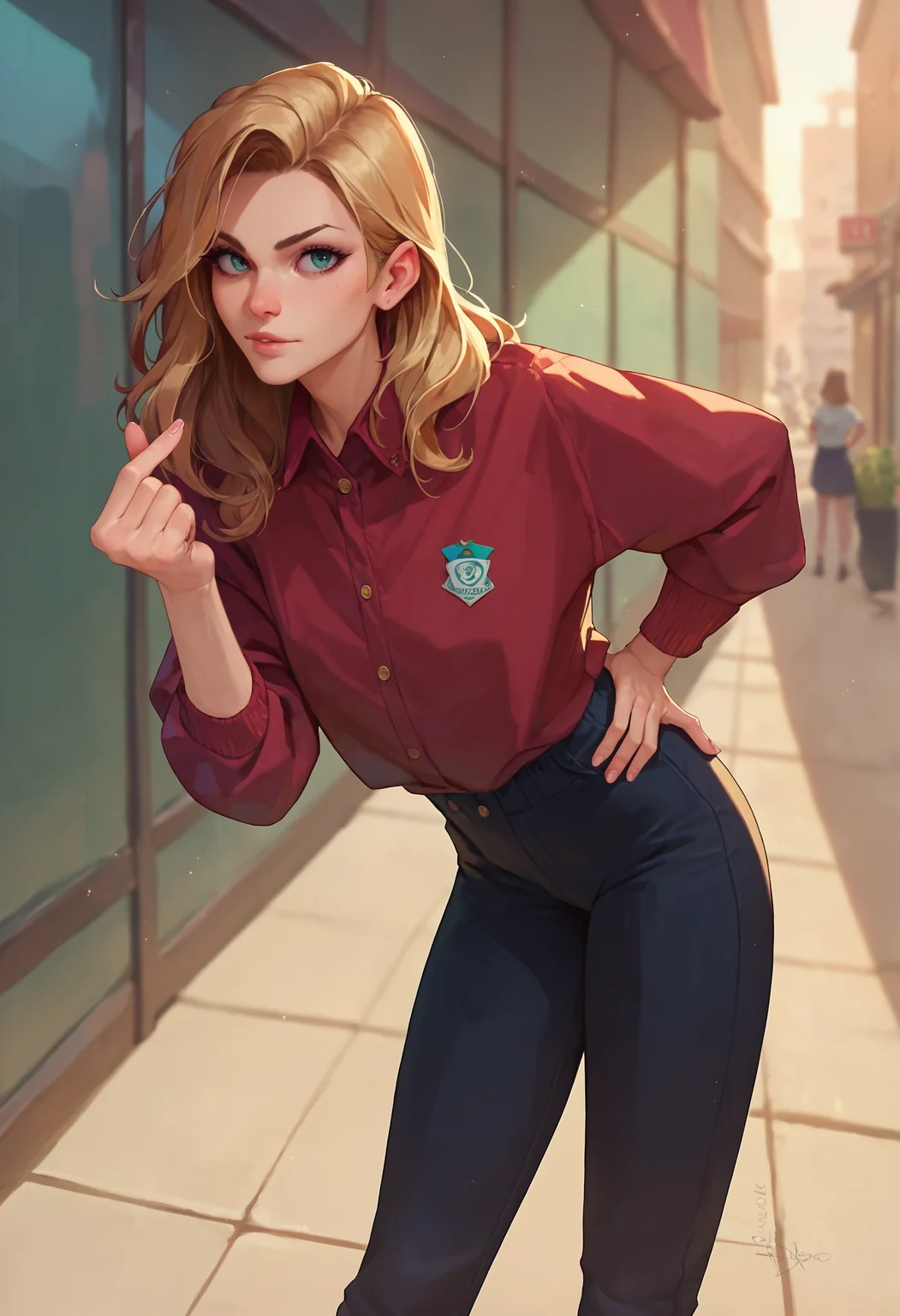score_9_up score_8_up score_7_up, 1girl, finger heart, leaning forward, hand on hip
<lora:finger_heart_korean:1>