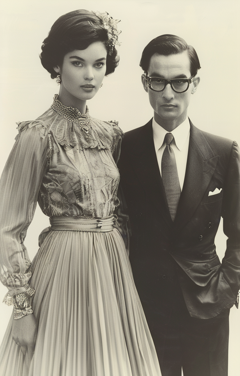 masterpiece,best quality,<lora:tbh316-sdxl:0.9>,illustration,style of Bill Blass portrait of family