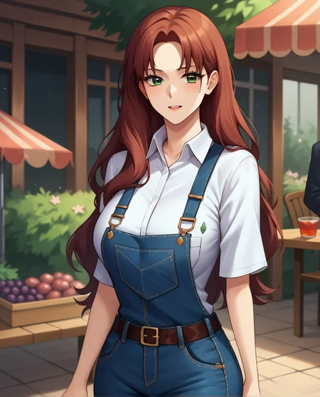 score_9, score_8_up, score_7_up, score_6_up, score_5_up, score_4_up, source_anime,
BREAK
OlgaD, white shirt, overalls, pants, market stall, large breasts
BREAK
park background, <lora:OlgaEverlastingSummerv3:0.8>
