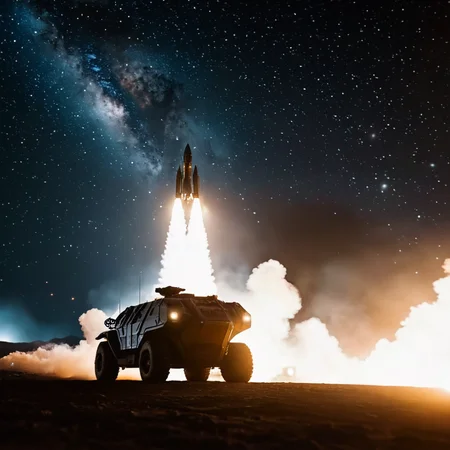 cinematic film still of <lora:add-detail-xl:1>0
<lora:detailed:0.3>
<lora:perfection style:0.3>
<lora:xl_more_art-full_v1:0.3>
<lora:halo style:0.9>
Spartan Warrior a space ship in the middle of a galaxy,sky,military,no humans,night,fire,star (sky),scenery,smoke,starry sky,science fiction,military vehicle,space,vehicle focus,spacecraft , cinematic, filmic, dramatic light, sci fi, action themed, futuristic, halo style, shallow depth of field, vignette, highly detailed, high budget, bokeh, cinemascope, moody, epic, gorgeous, film grain, grainy