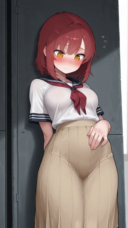 masterpiece, best quality, amazing quality,
1girl, solo, medium breasts, school uniform, long skirt, cute, uwu, blush, shy, hand behind back, looking down, sweet, red hair
<lora:Artstyle__VurDV8a8gbGRctd:1>