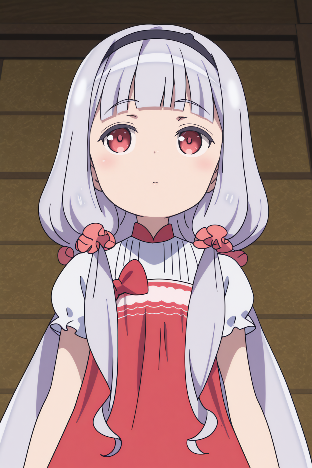 newest, upper body, Kate Hoshimiya, blunt bangs, capri pants <lora:Zvezda_-_Kate_Hoshimiya_-_illustrious:0.8>