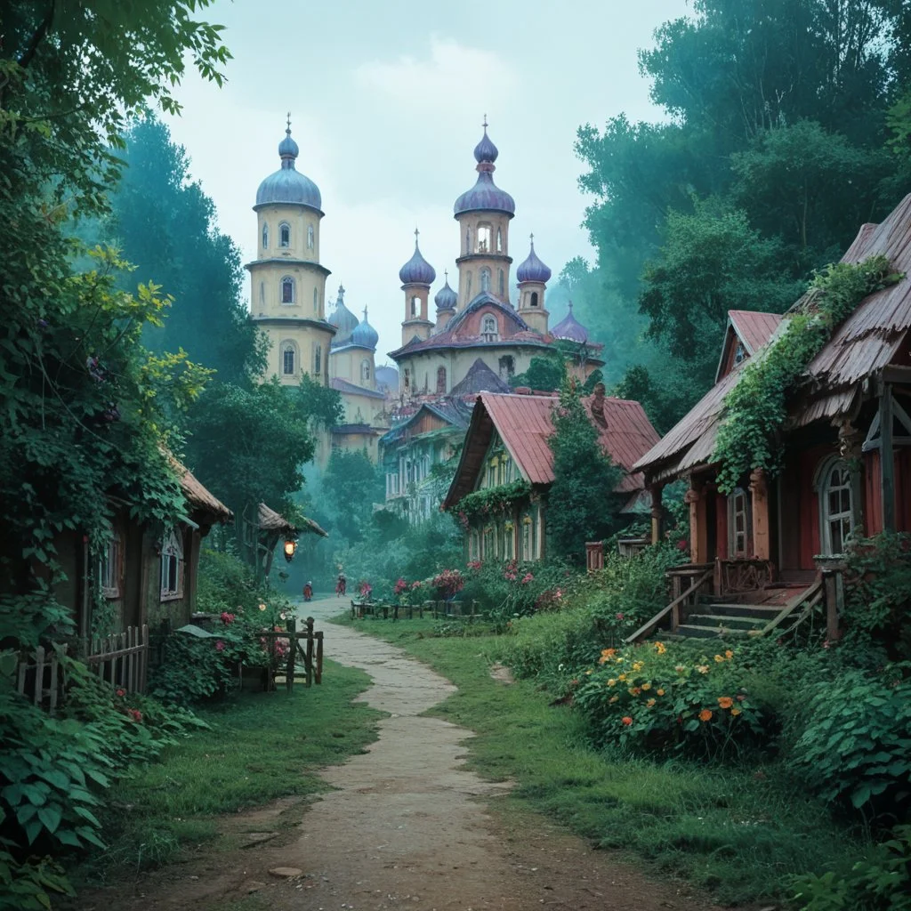 score_9, score_8_up, score_7_up, scenery, village, nature, highly detailed, masterpiece, hyperrealistic, <lora:Esenin2:1>