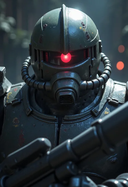 best quality,masterpiece,highly detailed,ultra-detailed, 
<lora:neg4all_bdsqlsz_V3.5:-1>   
 <lora:zaku:1> ,zaku,cyborg,science fiction, holding weapon,up
<lora:Modelaging_last:1>, extremely detailed eyes, fantastic details full face, mouth, trending on artstation, pixiv, cgsociety, hyperdetailed Unreal Engine 4k 8k ultra HD,