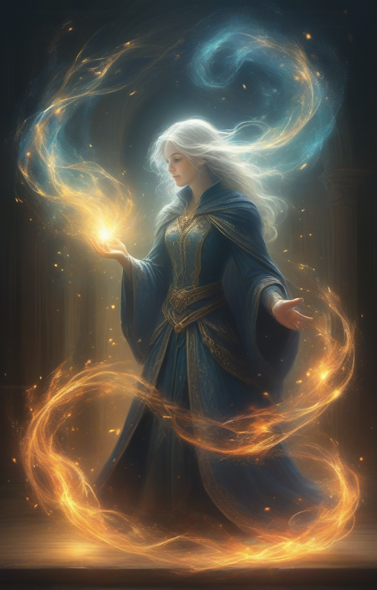 masterpiece,best quality,<lora:tbh64-sdxl:0.6>,illustration,magic,particles,light,flame,lighting,