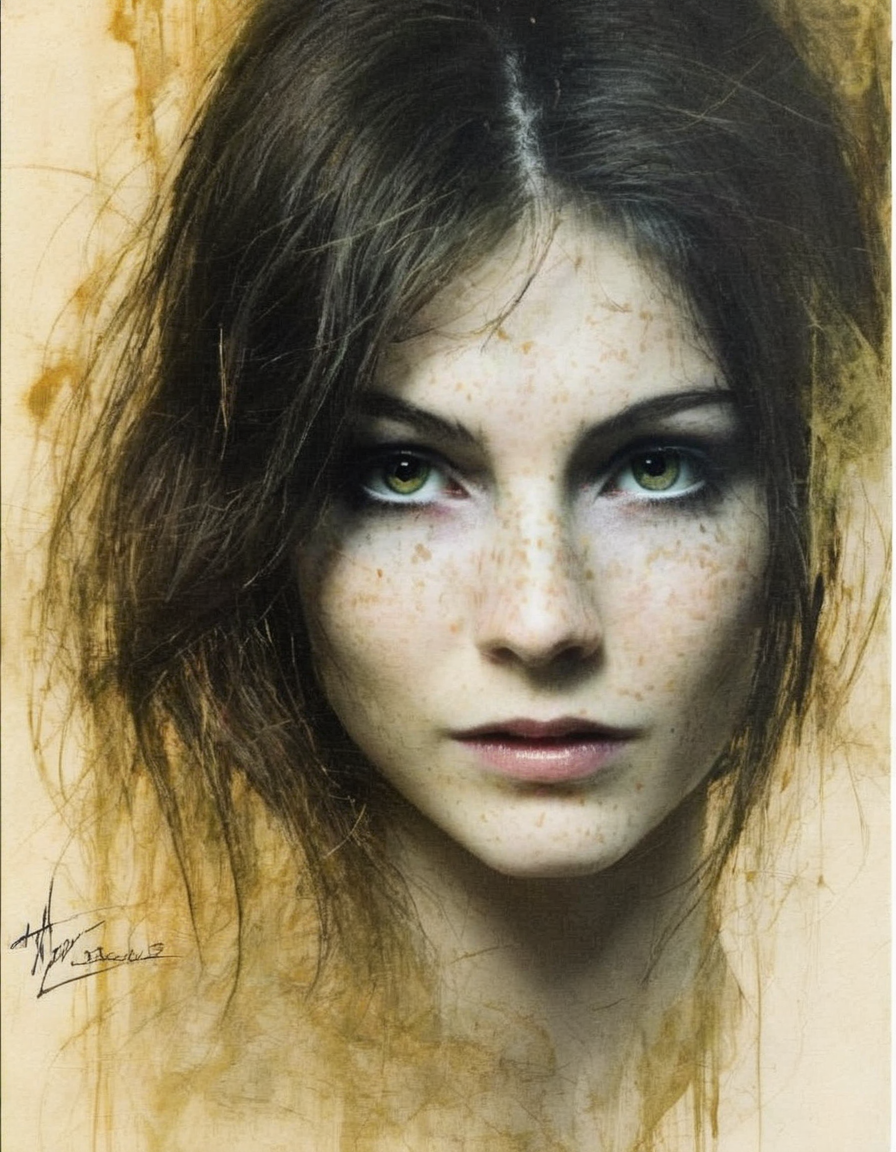 an overexposed creation by dave mckean of a lady <lora:AnalukXL8:1>