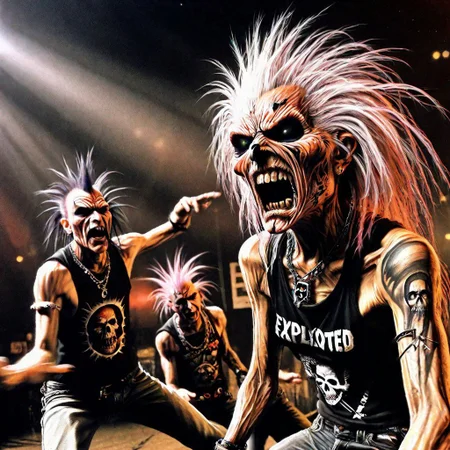 the exploited band cover punk style