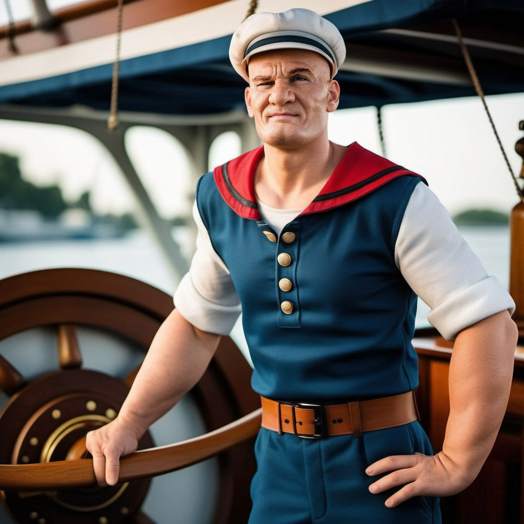 Popeye1024, a sailor, full body, on  a boat, highly detailed, photography, ultra sharp, film, bokeh, professional, 4k  <lora:add-detail-xl:1.5>  <lora:Popeye1024:0.8>