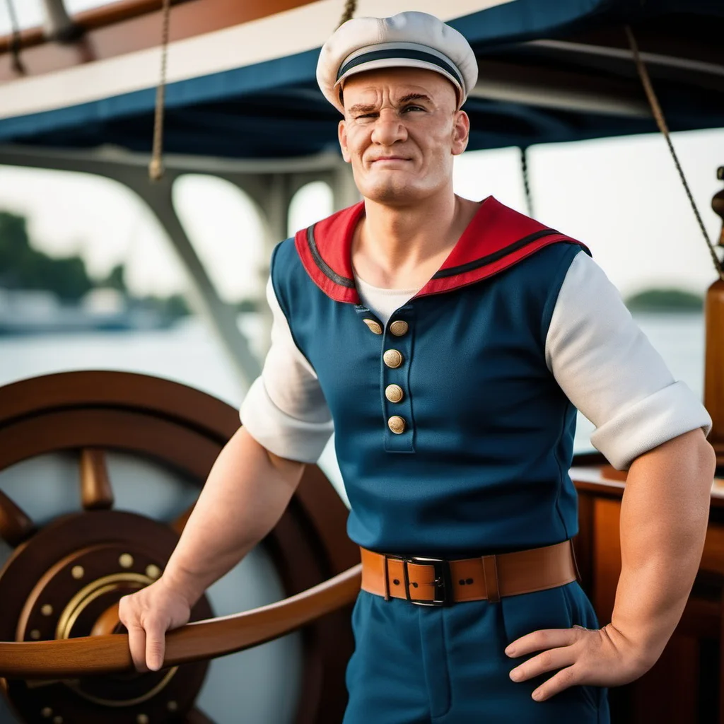 Popeye1024, a sailor, full body, on  a boat, highly detailed, photography, ultra sharp, film, bokeh, professional, 4k  <lora:add-detail-xl:1.5>  <lora:Popeye1024:0.8>