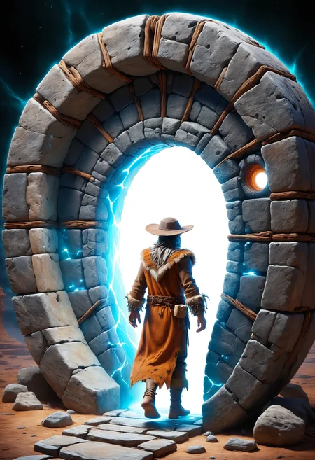 wizard stepping through a portal to another dimension <lora:dvr-stnd:0.8> dvr-stnd