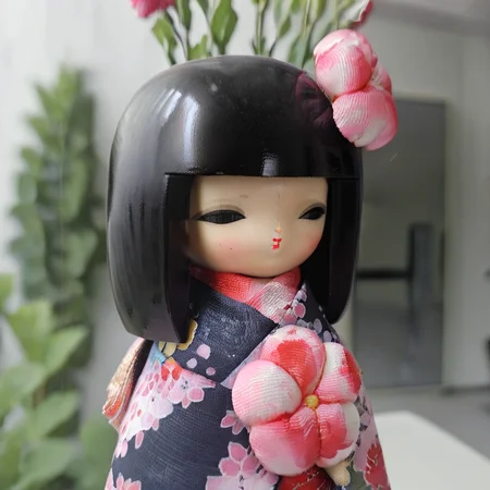 <lora:MRkokeshiSakura:1> (MRkokeshiSakura doll:1.5) (in a garden with red flowers:1.3)