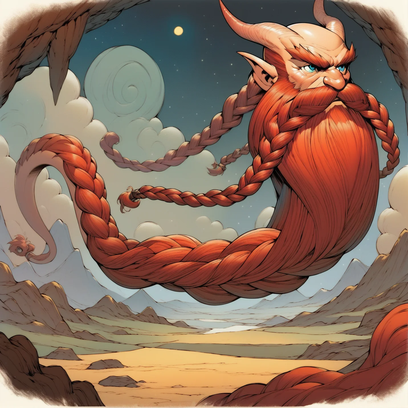 ethereal fantasy concept art of  score_9, score_8_up, score_7_up, score_6_up, score_5_up, score_4_up, <lora:Harry_Dwarf_Pony_XL:1>,  
Harry_Dwarf,  bald, bangles,  with long red beard and braided moustache falling through the air battling an evil dragon inside a dragon lair, duo . magnificent, celestial, ethereal, painterly, epic, majestic, magical, fantasy art, cover art, dreamy