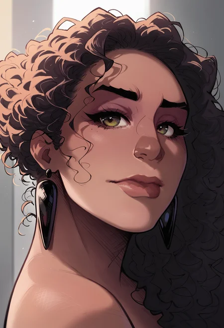 score_9, score_8_up, score_7_up, <lora:p4m3l4_v2:1> p4m3l4_v2,1girl,solo,looking at viewer, portrait,closed mouth, earrings