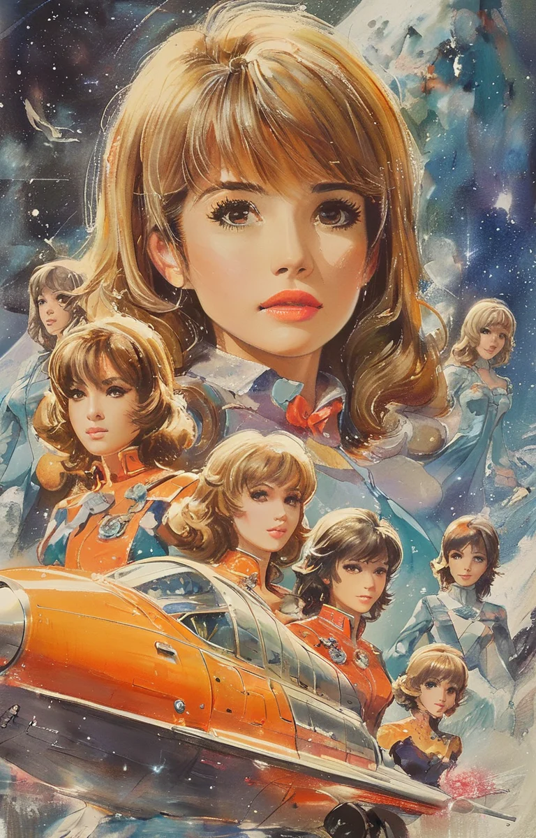 masterpiece,best quality,<lora:tbh315-sdxl:0.9>,illustration,style of Gerry Anderson portrait of idolmaster cinderella girls,