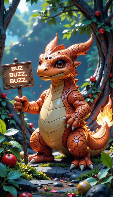 (designed by Roman Polanski:0.9) and (Sergei Parajanov:0.8) and (Akira Kurosawa:1.3) and (Emeric Pressburger:1.2) , superb Physically based render, Art Deco, intricate background, eye-level shot of a Magical Respected Libyan (charmander from pokemon series holding sign it say "buzz buzz buzz":1.3) , it has dynamic details, it is made by Rockstar games, insane details, summer background, Lazuli blossoms and Andromeda galaxy in background, at Blue hour, tilt shift, Magic Realism, Awe, Motion blur, Selective focus, Desaturated, sunbeam, overly complex style, trending on CGSociety, unique, cinestill