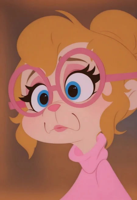 Masterpiece, best quality, amazing quality, high resolution, absurdres, intricate details, fabulosity_style, best quality, flat color, no lineart, no outline, blurry background, depth of field, thick eyelashes, FChipettesF, FChipettesF, FchipmunkblondeF, blonde, blue eyes, FChipettesF, FglassesF, brown hair, blue eyes, glasses,