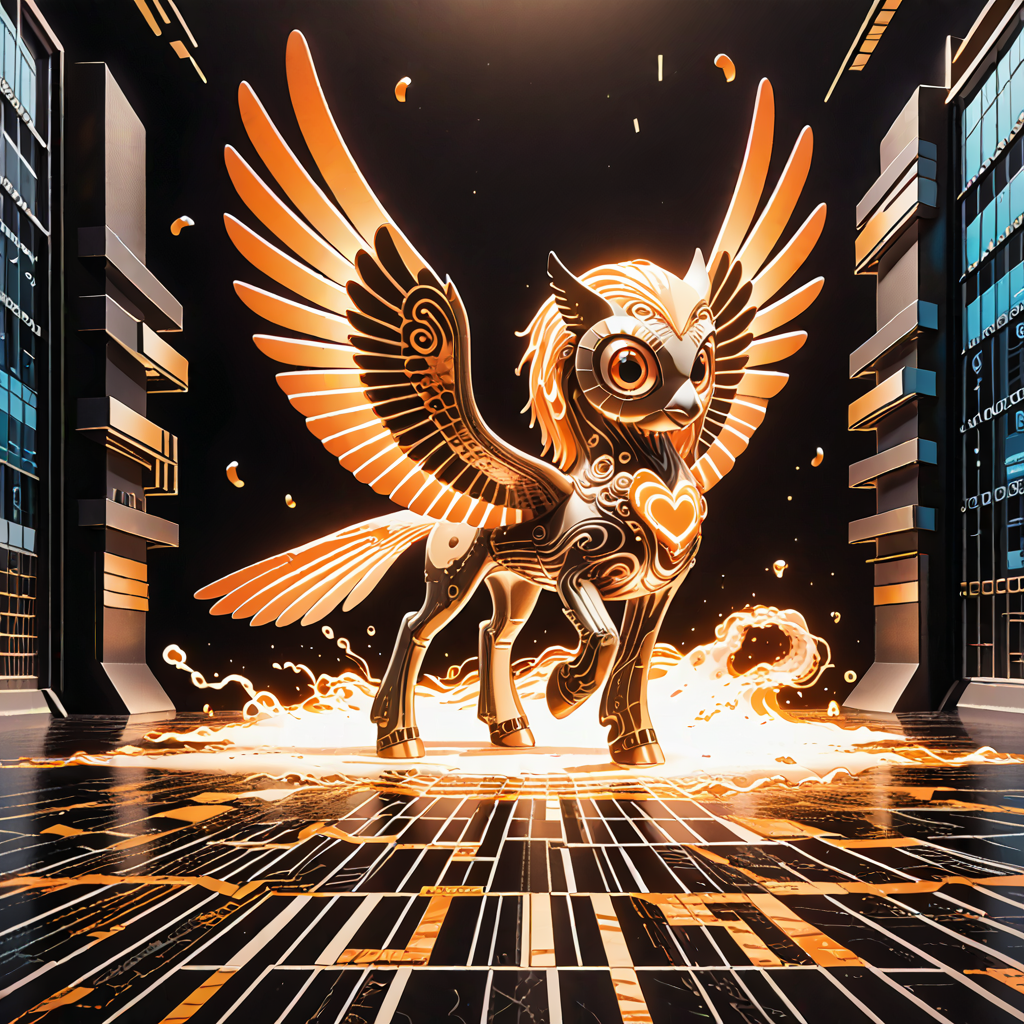 detailed, realistic, 8k uhd, high quality, source anime, illustration, masterpiece, owl is fighting against phoenix, action pose, garden,  codeandigital, checkered floor,  digital world, , science fiction, , , dramatic light   <lora:Code__Digital_World_Morph_PONY_XL_by_UOC:1.2> <lora:spo_sdxl_10ep_4k-data_lora_webui> <lora:dmd2_sdxl_4step_lora_fp16>