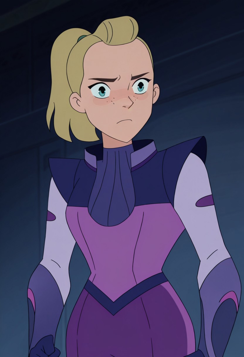 Spopstyle, upper body shot, CHAdora, ADOHair Style, DASpace Suit, simple background,
BREAK 
Determined: Intense gaze, clenched fists, and a firm expression, showcasing unwavering resolve and focus