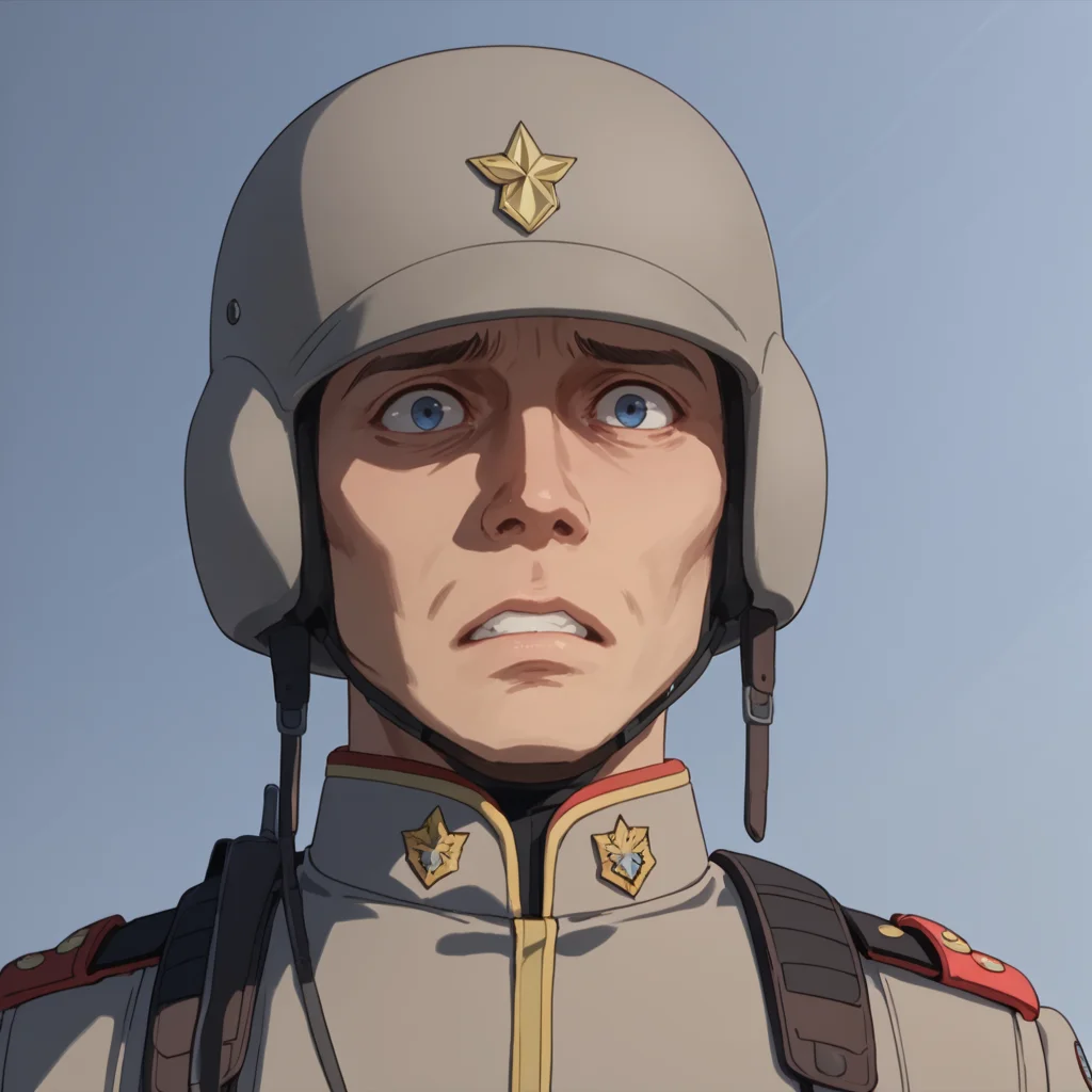 score_9, score_8_up, score_8, solo, adult, <lora:EFF_Soldier_Mobile_Suit_Gundam_Pony_SDXL:1>, eff soldier, uniform, 1 man, close up, nervous, helmet, looking towards the side