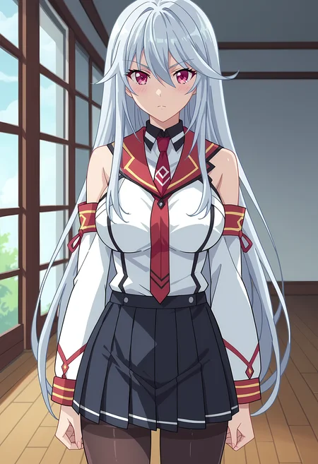 score_9, score_8_up, score_7_up, source_anime, 2d,
Aine Chidorigafuchi, 1girl, silver hair, very long hair, pink eyes, big breasts,
school uniform, red tie, white-red shirt, black skirt, black-red pantyhose, detached sleeves, bare arms,
anime coloring, anime screencap, detailed eyes, zPDXL, perfect faces, uncensored, rating_explicit, <lora:aine_chidorigafuchi_0-000040:1>,