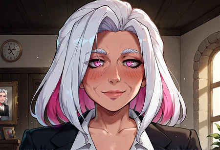 IllustriousQual, <lora:StS-Illustrious-Detail-Slider-v1.0:2> <lora:cfg_scale_boost:0.3> <lora:StS_Age_Slider_Illustrious_v1:3>,detailed_background,indoors,multicolored hair,smile,hand on another&