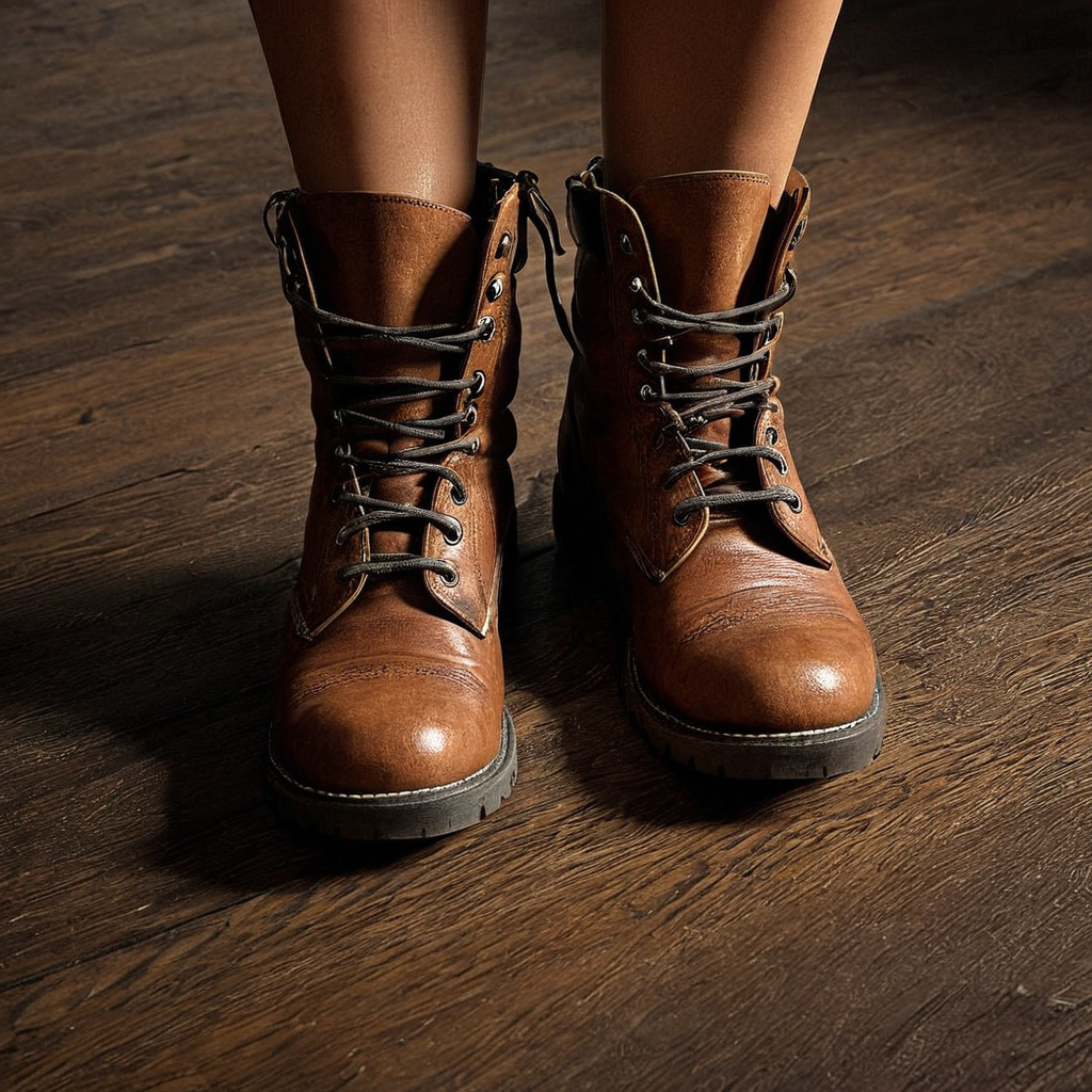 professional 3d model of  <lora:skin texture style v4:0.9> very detailed skin pore perfection
A cinematic texture style still image of a pair of brown boots sitting on top of a wooden floor, detailed wrinkles, skin tags, perfect skin tone color, stretch marks, hyperrealism, realism, unrealengine, realistic, detailed skin pore, film still, still photography style, sharp style, detailed style, perfect style, perfection style, Kodak film skin color tone style, fujifilm skin tone color style, professional photography style, skin textured, skin texture style, perfect face, perfect mouth, perfect nose, perfect lips, perfect eyes, perfect ears, perfect skin, perfect skin pores, perfect body, perfect hair, very detailed skin pores, perfect skin texture style, boots, shoes, shiny, feet, no humans, shadow, brown footwear, sneakers, cross-laced footwear, wooden floor, foot focus, still life, solo, black background, photorealistic
, octane render, highly detailed, volumetric, dramatic lighting