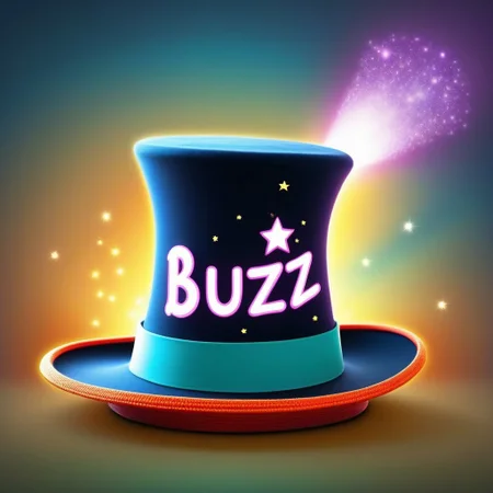 buzz, a magic hat that pops put the word BUZZ!