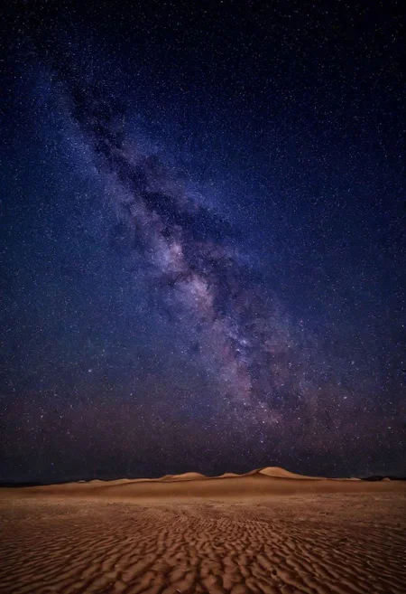 Chiahuahuan desert under a protected Dark Sky. Lying, see the bands of the milky way. Milky Way, Night sky